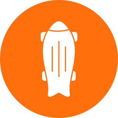 Modern kaykay simgesinin vektör illüstrasyonu                       