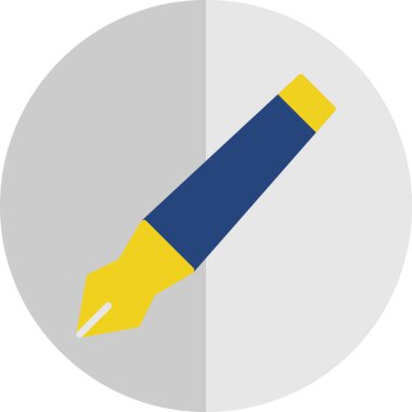 mürekkep kalem simgesi, vektör illüstrasyonu  