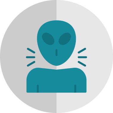 Uzaylı. Web simgesi basit illüstrasyon 