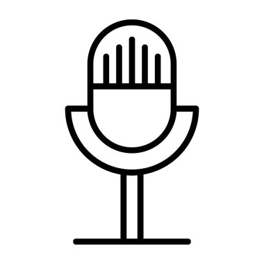 Mikrofon. Web simgesi basit illüstrasyon