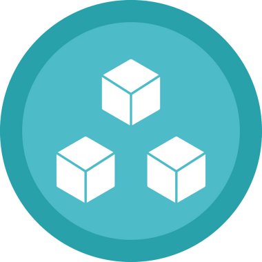 üç küp web simgesi, illüstrasyon vektörü 