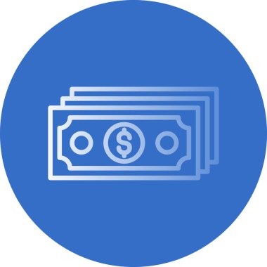 Dolar vektör renk simgesi