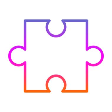 yapboz parçası simgesi, vektör illüstrasyonu