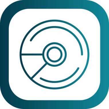 CD mi? Web simgesi basit illüstrasyon
