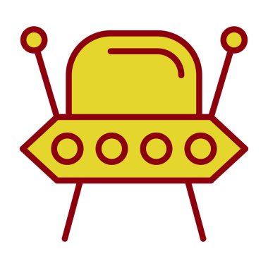 uzay gemisi kapsülü ikon vektör çizimi