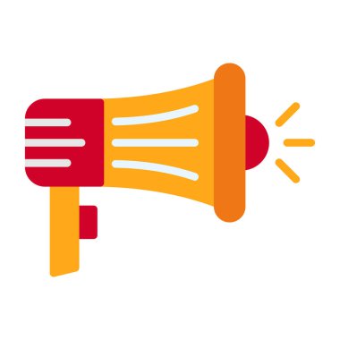 Megafon ikonu vektör illüstrasyonu