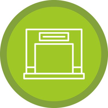 şömine simgesi vektör illüstrasyonu