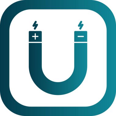 Basit mıknatıs simgesi, vektör illüstrasyonu