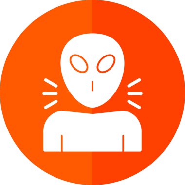 Uzaylı. Web simgesi basit illüstrasyon 