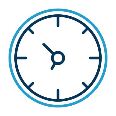 Saat. Web simgesi basit illüstrasyon                  