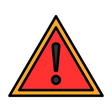 Dikkat ünlem işareti simgesi. uyarı simgesi