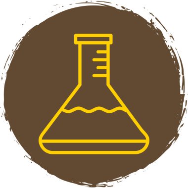 Laboratuvar cam şişe izole edilmiş vektör illüstrasyon grafik tasarımı                      
