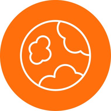 Dünya gezegeni. Web simgesi basit illüstrasyon                   