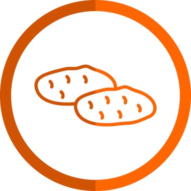 Patates. Web simgesi basit illüstrasyon 
