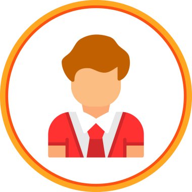 adam düz simge vektör çizim 