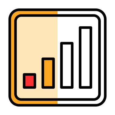 bar grafiği simgesi renk çizelgesi vektörü