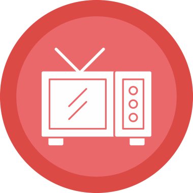 Televizyon web simgesi, simge illüstrasyonu