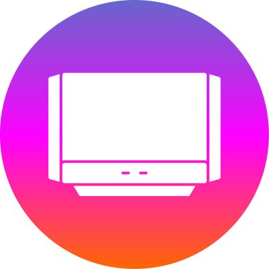 TV simgesi vektör illüstrasyonu 