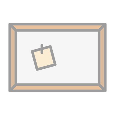 Mantar tahtası web simgesi vektör illüstrasyonu