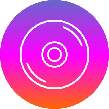 CD mi? Web simgesi basit illüstrasyon
