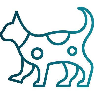 kedi simgesi vektör illüstrasyonu