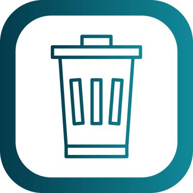 Çöp kutusu web simgesi. Vektör illüstrasyonu.