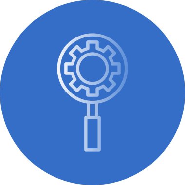 Büyütme cam simgesi vektör illüstrasyonu 