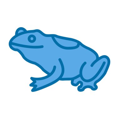 Kurbağa hayvan ikonu. vektör illüstrasyonu