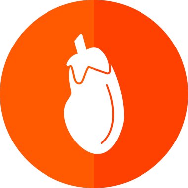 Patlıcan simgesinin vektör çizimi