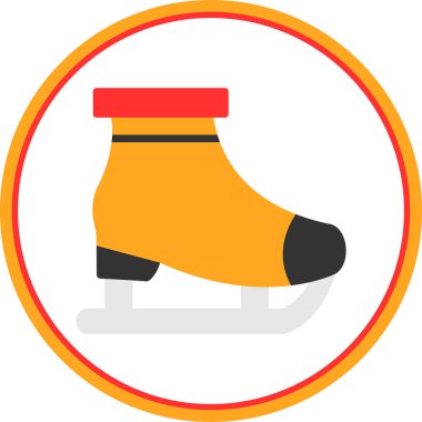 Buz pateni ikonu. Basit vektör illüstrasyonu