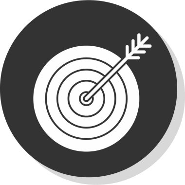 hedef ok simgesi, vektör çizim ile 