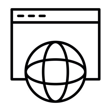 Web sitesi vektör simgesi, özet çizimi 