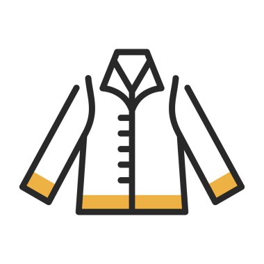 Ceket simgesi, vektör illüstrasyonu basit tasarım