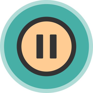 pause button. web simple illustration