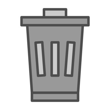 Çöp kutusu web simgesi. Vektör illüstrasyonu.