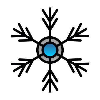 Kar tanesi simgesi, basit vektör çizim 