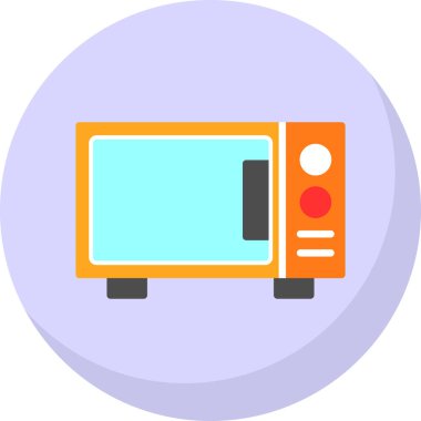 Mikrodalga. Web simgesi basit illüstrasyon