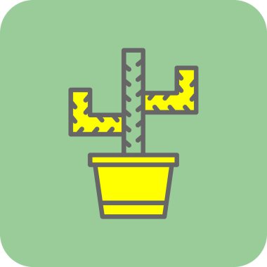 cactus icon, vector illustration simple design