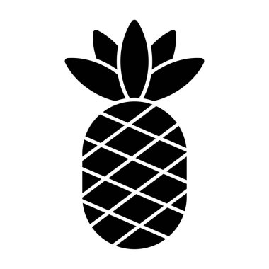Ananas. Web simgesi basit illüstrasyon 