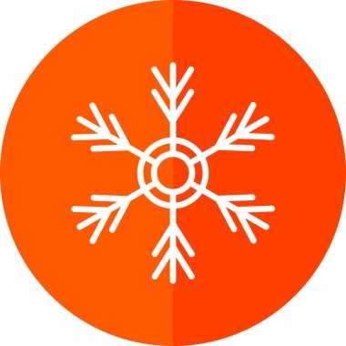 Kar tanesi simgesi, basit vektör çizim 