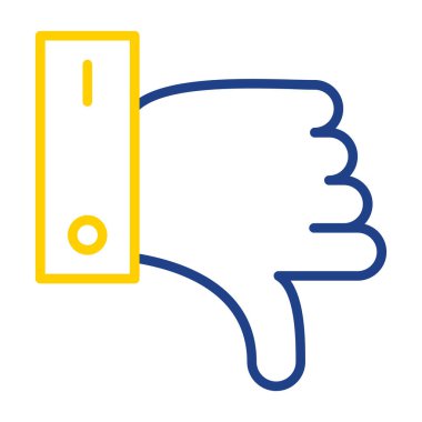 Hoşlanmamak. Web simgesi vektör illüstrasyonu 