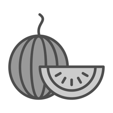 Taze karpuz meyve ikonu çizimi