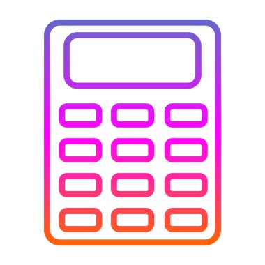 Basit Hesaplayıcı Simgesi, vektör illüstrasyonu