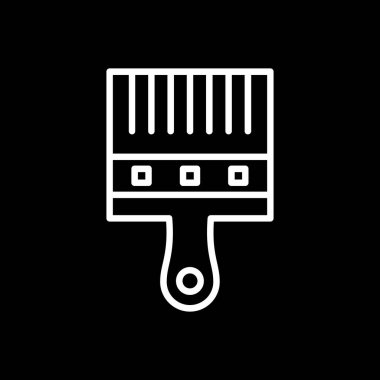 Boya fırçası simgesinin vektör illüstrasyonu