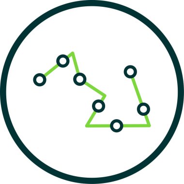 Takımyıldız düz simgesinin vektör illüstrasyonu 