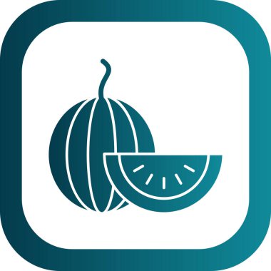 Taze karpuz meyve ikonu çizimi