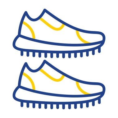 Spor ayakkabı ikonu. Web için ayakkabı vektör simgelerinin özet çizimi