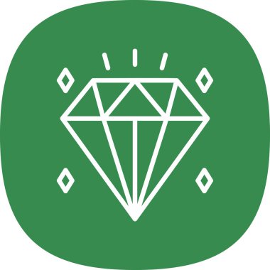 Elmas. Web simgesi basit illüstrasyon