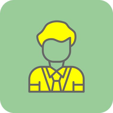 adam düz simge vektör çizim 