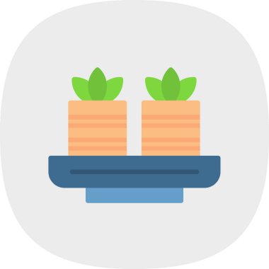 Bitki. Web simgesi basit illüstrasyon